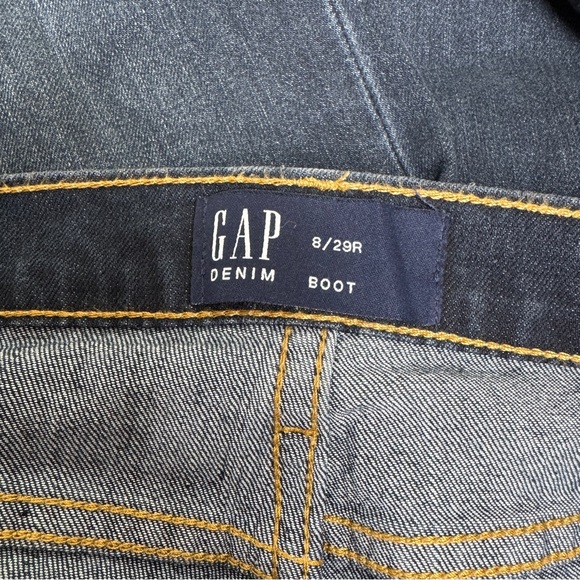 {GAP} "Boot" Dark Rinse Blue Mid Rise Bootcut Denim Jeans - Picture 6 of 9